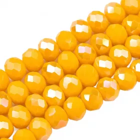 Slavík 3x2 mm, 146 ks, plnobarevná světle oranžová s AB pokovem