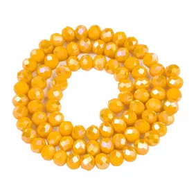 Slavík 3x2 mm, 146 ks, plnobarevná světle oranžová s AB pokovem