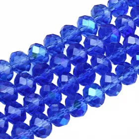 Slavík 3x2 mm, 150 ks, modrá s modrofialovým pokovem