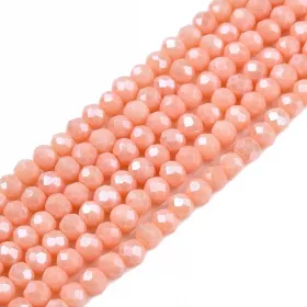 Slavík 3x2 mm, 172 ks, plnobarevná meruňková s lustrovým pokovem