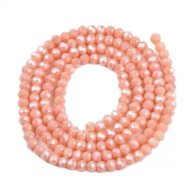 Slavík 3x2 mm, 172 ks, plnobarevná meruňková s lustrovým pokovem