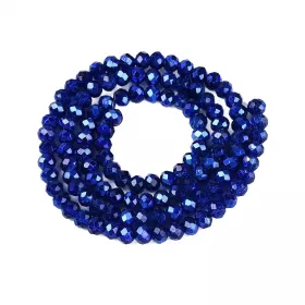 Slavík 4,5x4 mm, 112 ks, modrá s modrým pokovem
