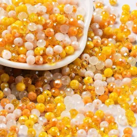 Slavík 4x3 mm, 100 ks, plnobarevný mix žlutá