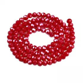 Slavík 4x3 mm, 110 ks, plnobarevná červená s lustrovým pokovem