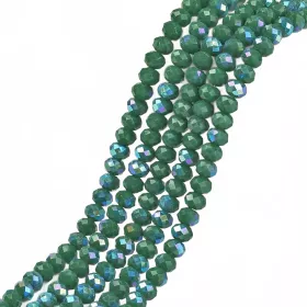 Slavík 4x3 mm, 110 ks, plnobarevná zelená s AB pokovem Slavík 4x3 mm, 110 ks, plnobarevná zelená s AB pokovem