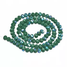 Slavík 4x3 mm, 110 ks, plnobarevná zelená s AB pokovem Slavík 4x3 mm, 110 ks, plnobarevná zelená s AB pokovem