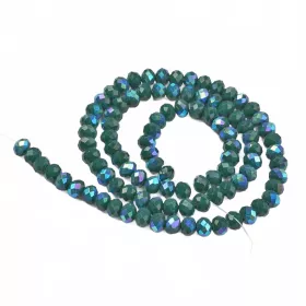 Slavík 4x3 mm, 112 ks, plnobarevná tmavě zelená s AB pokovem