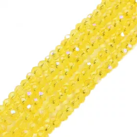 Slavík 4x3 mm, 112 ks, žlutá s AB pokovem