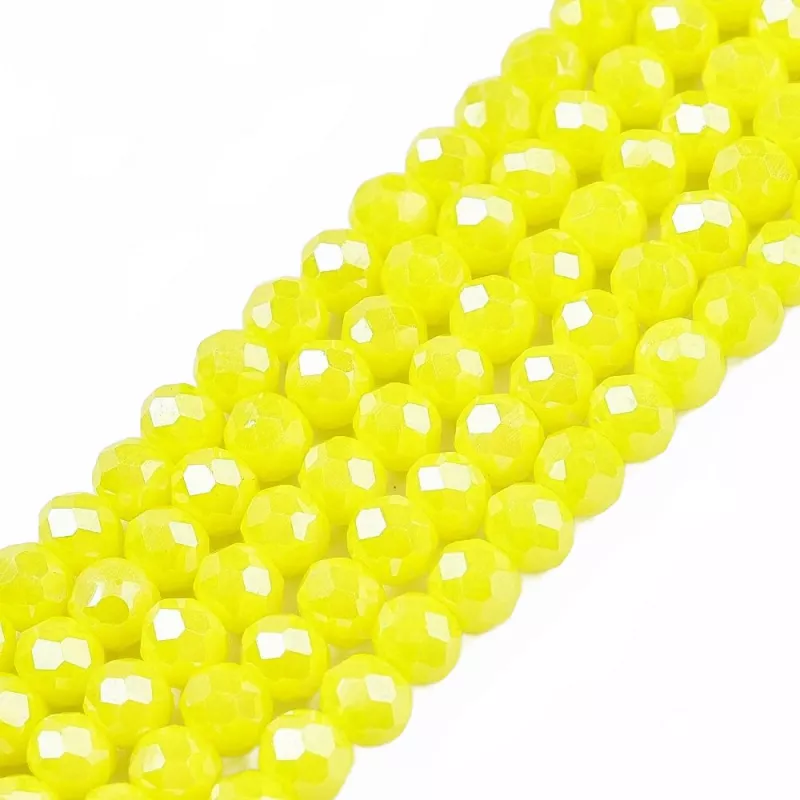 Slavík 4x3 mm, 120 ks, plnobarevná zelenožlutá s lustrovým pokovem