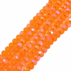 Slavík 6x4 mm, 77 ks, oranžová s AB pokovem