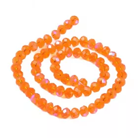 Slavík 6x4 mm, 77 ks, oranžová s AB pokovem