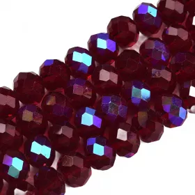 Slavík 6x4 mm, 82 ks, tmavě červená s AB pokovem Slavík 6x4 mm, 82 ks, tmavě červená s AB pokovem