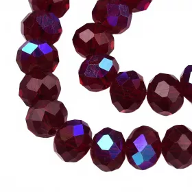 Slavík 6x4 mm, 82 ks, tmavě červená s AB pokovem Slavík 6x4 mm, 82 ks, tmavě červená s AB pokovem