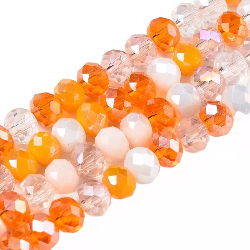 Slavík 6x5 mm, 85 ks, mix plnobarevná oranžová