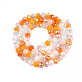 Slavík 6x5 mm, 85 ks, mix plnobarevná oranžová