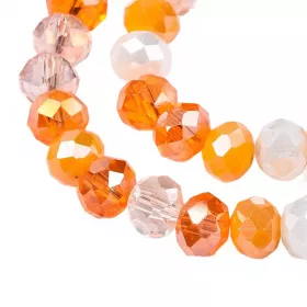 Slavík 6x5 mm, 85 ks, mix plnobarevná oranžová