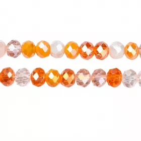 Slavík 6x5 mm, 85 ks, mix plnobarevná oranžová