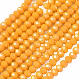 Slavík 6x5 mm, 88 ks, plnobarevná oranžovožlutá s lustrovým pokovem