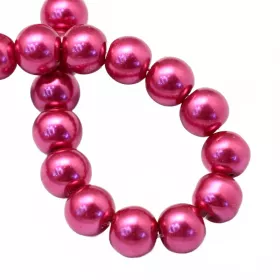 Voskované perle 8 mm, 105 ks, Camellia