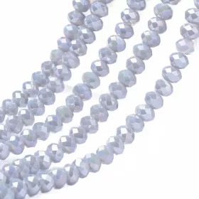 Slavík 3x2 mm, 150 ks, plnobarevná světle šedá s duhovým pokovem Slavík 3x2 mm, 150 ks, plnobarevná světle šedá s duhovým pokovem