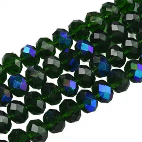 Slavík 6x5 mm, 82 ks, zelená s modrofialovým pokovem