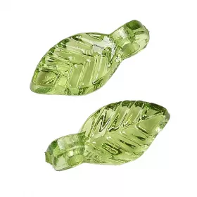 Akrylové lístky 10,5x5x3,5 mm, 50 ks, olivově zelené