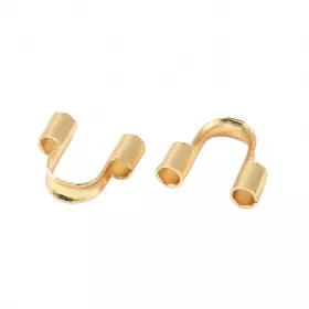 Koncovka na lanko z chirurgické oceli 4,8x5,5x1,6 mm, 10 ks, zlaceno 18 kt zlatem