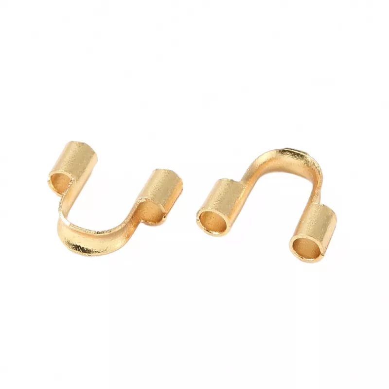 Koncovka na lanko z chirurgické oceli 4,8x5,5x1,6 mm, 10 ks, zlaceno 18 kt zlatem