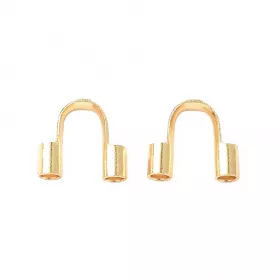 Koncovka na lanko z chirurgické oceli 4,8x5,5x1,6 mm, 10 ks, zlaceno 18 kt zlatem