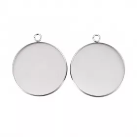 Přívěsek s lůžkem 30 mm, chirurgická ocel 304