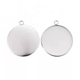 Přívěsek s lůžkem 30 mm, chirurgická ocel 304