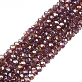 Slavík 2,5x2 mm, 130 ks, ametystová s duhovým pokovem
