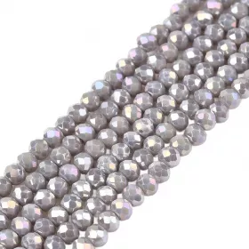 Slavík  2,5x2 mm, 130 ks, plnobarevná šedá s duhovým pokovem