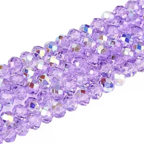 Slavík 3,5x3 mm, 120 ks, fialová s duhovým pokovem