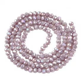 Slavík 3x2 mm, 130 ks, plnobarevná mauve s duhovým pokovem
