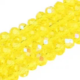 Slavík 3x2 mm, 149 ks, žlutá s duhovým pokovem