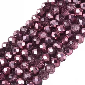 Slavík 4,5x4 mm, 112 ks, fialovorůžová se fialovorůžovým pokovem