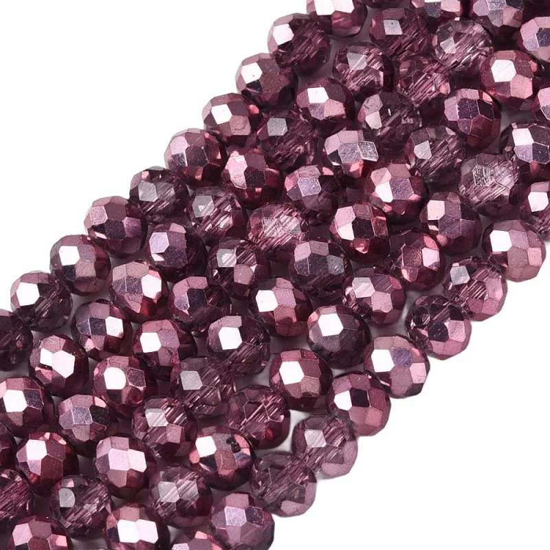 Slavík 4,5x4 mm, 112 ks, fialovorůžová se fialovorůžovým pokovem