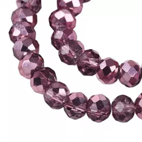 Slavík 4,5x4 mm, 112 ks, fialovorůžová se fialovorůžovým pokovem