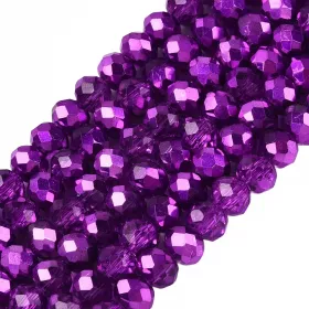 Slavík 4,5x4 mm, 112 ks, fuchsiová s fuchsiovým pokovem