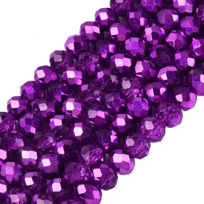 Slavík 4,5x4 mm, 112 ks, fuchsiová s fuchsiovým pokovem
