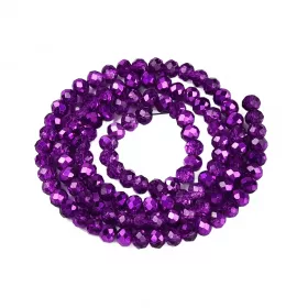 Slavík 4,5x4 mm, 112 ks, fuchsiová s fuchsiovým pokovem