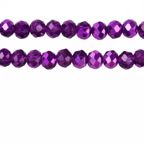 Slavík 4,5x4 mm, 112 ks, fuchsiová s fuchsiovým pokovem