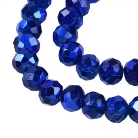 Slavík 4,5x4 mm, 112 ks, modrá s modrým pokovem
