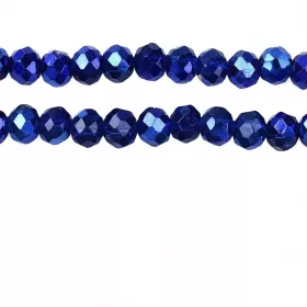 Slavík 4,5x4 mm, 112 ks, modrá s modrým pokovem