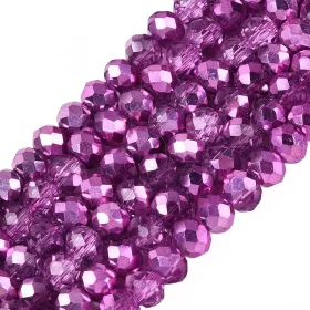 Slavík 4,5x4 mm, 112 ks, tmavě růžová se tmavě růžovým pokovem