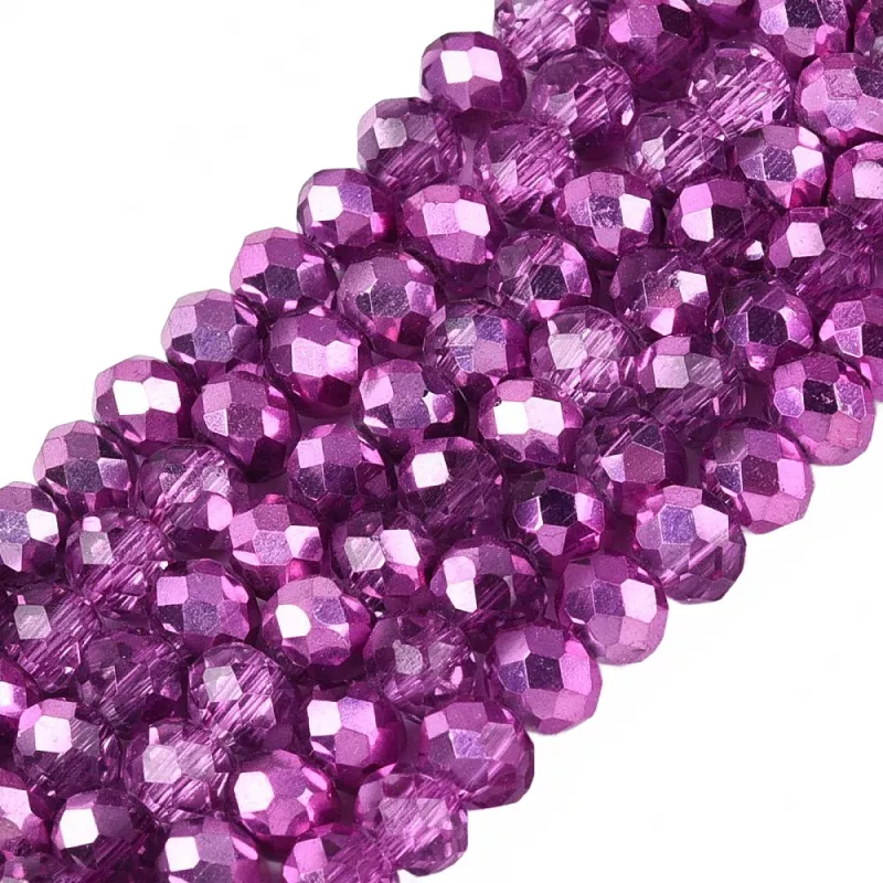 Slavík 4,5x4 mm, 112 ks, tmavě růžová se tmavě růžovým pokovem