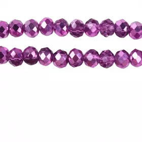 Slavík 4,5x4 mm, 112 ks, tmavě růžová se tmavě růžovým pokovem
