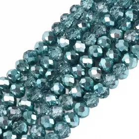 Slavík 4,5x4 mm, 112 ks, zelenomodrá se zelenomodrým pokovem