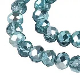 Slavík 4,5x4 mm, 112 ks, zelenomodrá se zelenomodrým pokovem